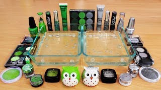 Mixing Makeup Eyeshadow Into Slime ! Green vs Silver Special Series Part 22 Satisfying Slime Video