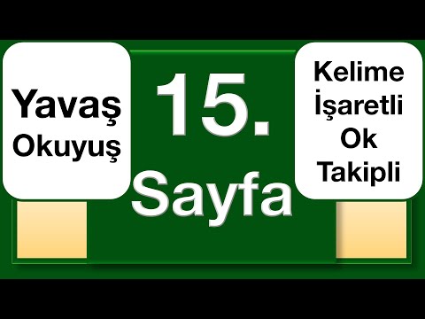 Kuran 15. sayfa yavaş okuyuş ok takipli kelime işaretli / The Holy Quran