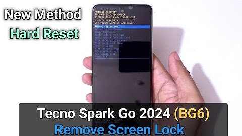 Tecno Spark Go 2024 (BG6) Hard Reset | How To Factory Reset All Tecno Spark Go