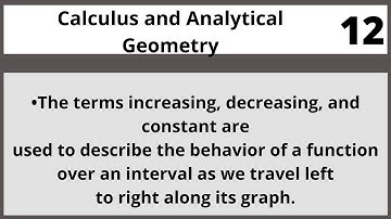Increasing and Decreasing Functionsin Urdu | Hindi MTH104 LECTURE 12