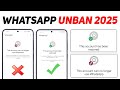 This account can no longer use Whatsapp Problem New Solution 2025 | Whatsapp Unban Kaise Karen 2025