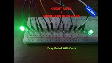 Arduino Knight Rider + Middle End Blink Rider Example With Code