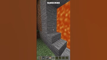 Secret Lava Door!  #minecraft #minecraftbuildingtechniques #minecraftguide