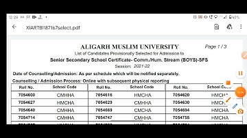 AMU Self Finance results declared  AMU Self finance results 11th Science Arts commerce 2022