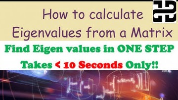 Easy method to find Eigen Values of matrices in tamil |method to find Eigen Values  tamil|