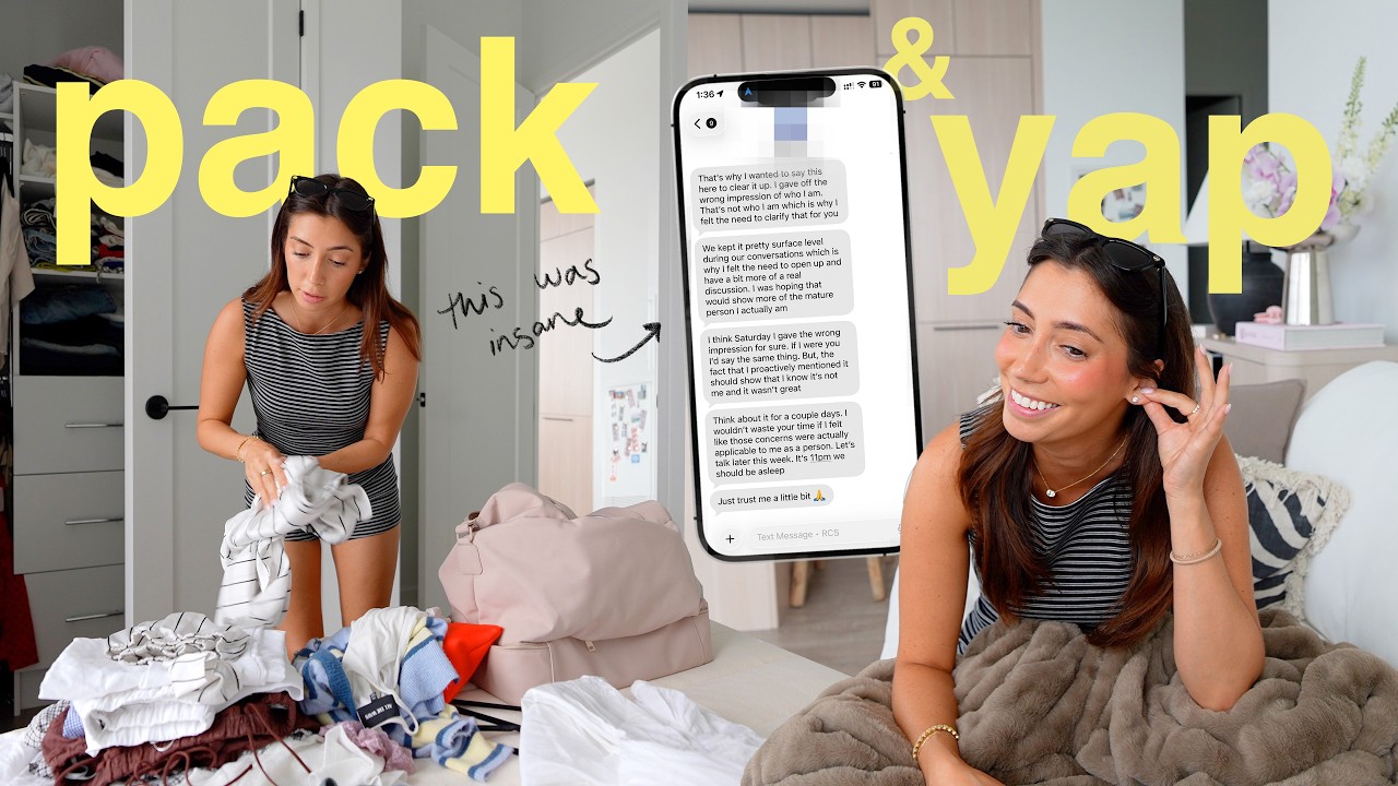 HOME VLOG: pre travel prep (packing, essentials, etc) + a BAD first date storytime