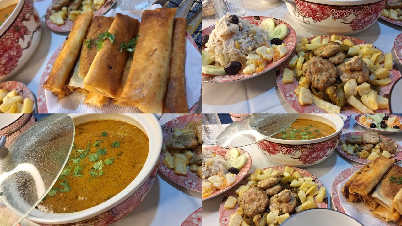 فطور يوم الخامس من رمضان🌙حريرة وبوراك ✔️ فلفلة بلاصوص😜فلون رابحة🍮سلطة 🥗 توحشتكم 🧕