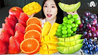 ASMR MUKBANG| Fruit Desserts(Shine musket, Mango, Orange, Melon, Pineapple, Fruit Yogurt).