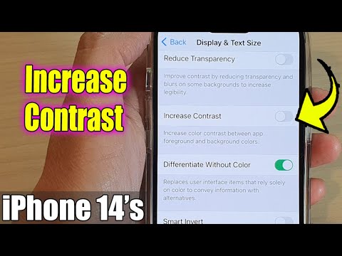 iPhone 14's: How to Turn On/Off INCREASE CONTRAST Between Apps Foreground & Background  Color - YouTube