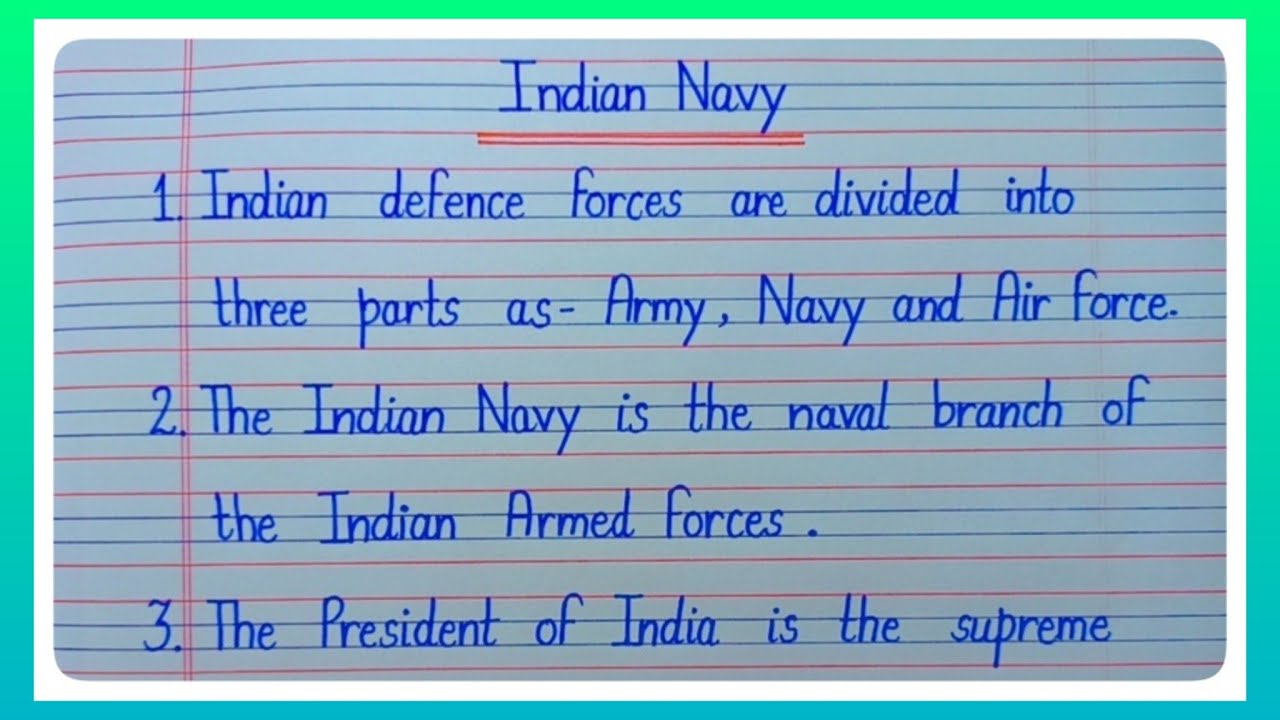 indian navy essay in english