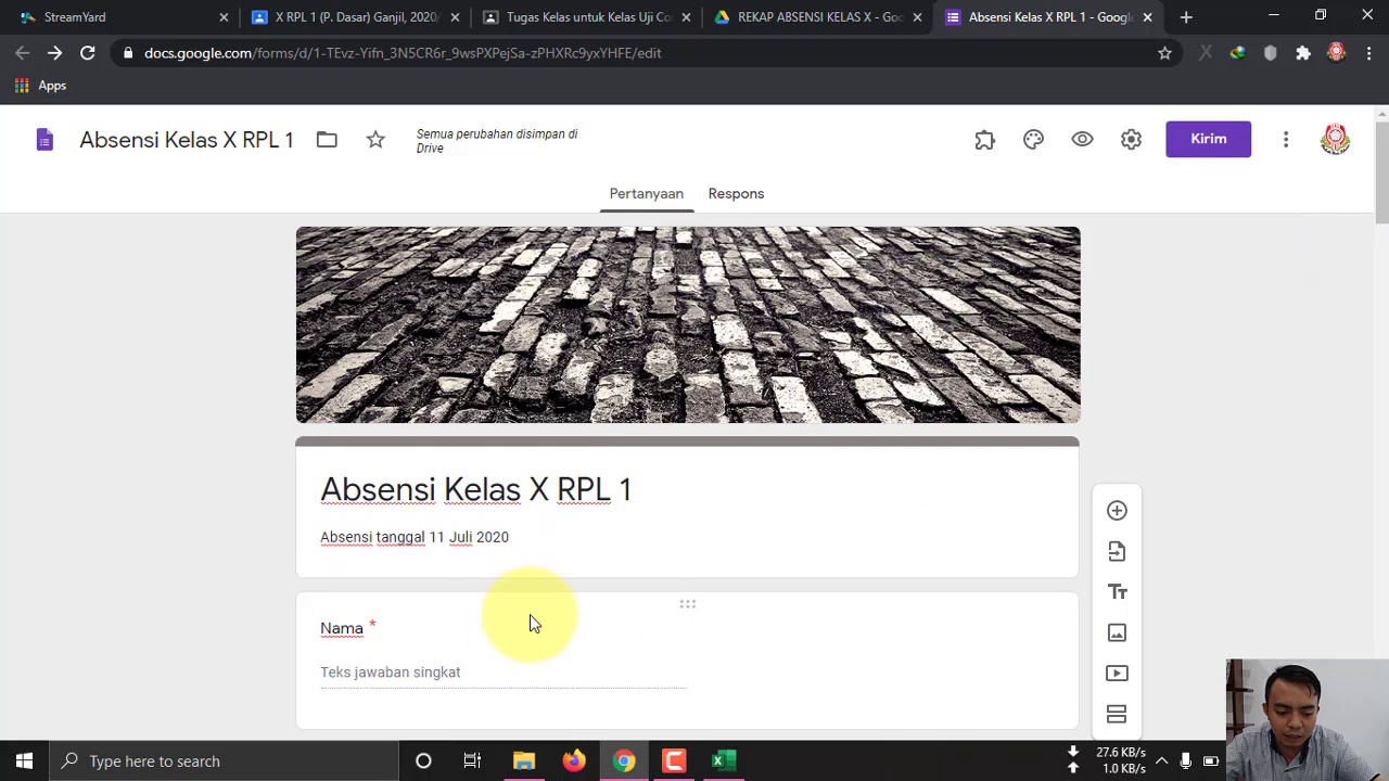 Membuat form beberapa absen menjadi 1 rekap data