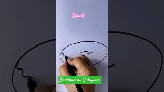 How to draw a Donut | Step by step guide#donuts #foodies #shorts #ytshorts #drawing #drawingideas