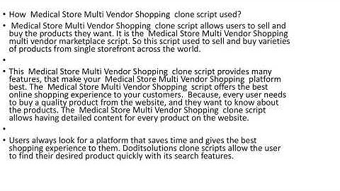 Medical Store Multi Vendor Shopping Script