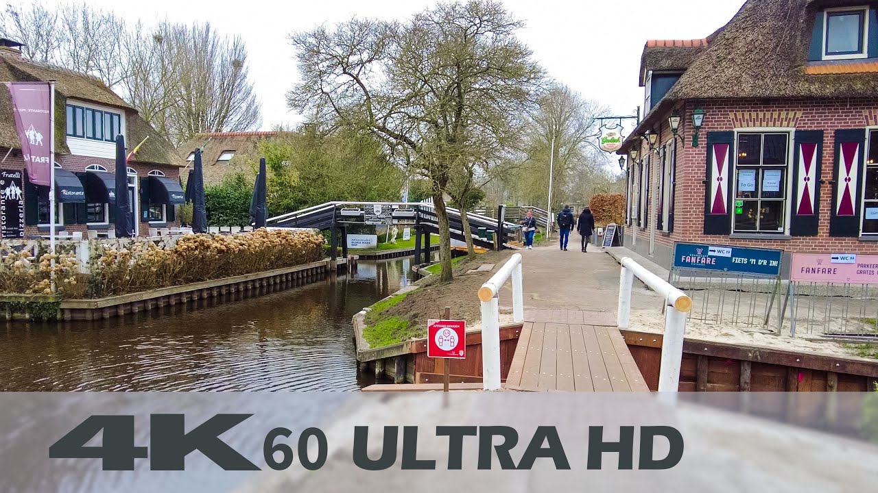 Walking in Giethoorn ⛅ | Netherlands | Dutch Venice | 4K60 Walking Tour | Binaural Audio