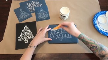 DIY Chalkboard Screen Printing Process Video w/ Silkscreen Stencils