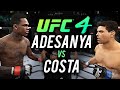 EA Sports UFC 4 - ISRAEL ADESANYA vs PAULO COSTA CPU vs CPU (RAW GAMEPLAY)