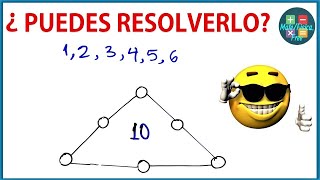 ACERTIJO MATEMATICO│ ¿Puedes colocar los números en el triángulo?