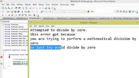 Attempted to divide by zero in C#
