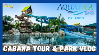 Aquatica Orlando 2024 | Seaworlds Waterpark | Cabana Tour & Park Vlog | Awesome Waterslides & More!