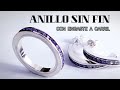 Como hacer un ANILLO SIN FIN con engaste a carril ( channel setting )