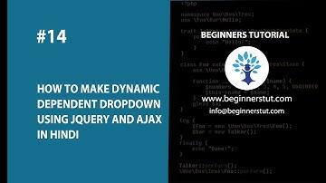 How to make dynamic dependent dropdown using jQuery and Ajax in Hindi #ajax #jquery #hindi #dropdown