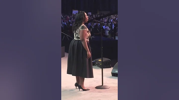 Denise Ward singing National Anthem and Black Nati...