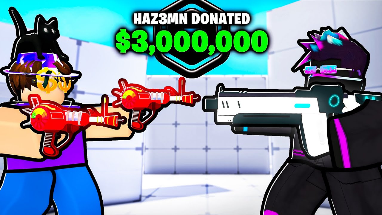 Haz3mn Robux I 1v1ed HAZEM for $2,000,000 ROBUX in Roblox Rivals - YouTube