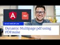 Dynamic Multipage pdf using PDFmake