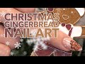 Easy Christmas Gingerbread Nail Art 🎄| Snowflake Foil HACK