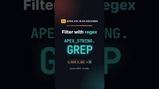 APEX_STRING.GREP — Filter Arrays & Text with Regex in PL/SQL #shorts