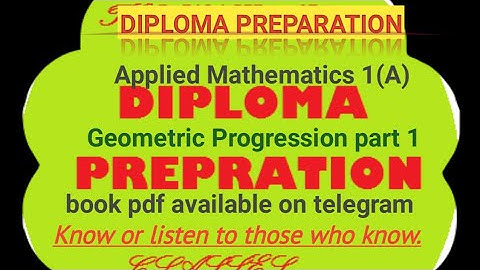 Geometric progression part 1