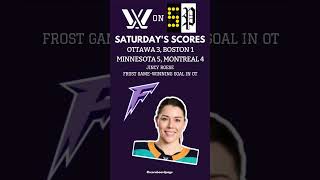 Your evening #PWHL Scoreboard Page: Ottawa 3, Boston 1; Minnesota 5, Montreal 4