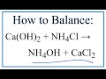 Balancing Chemical Equations Concepts