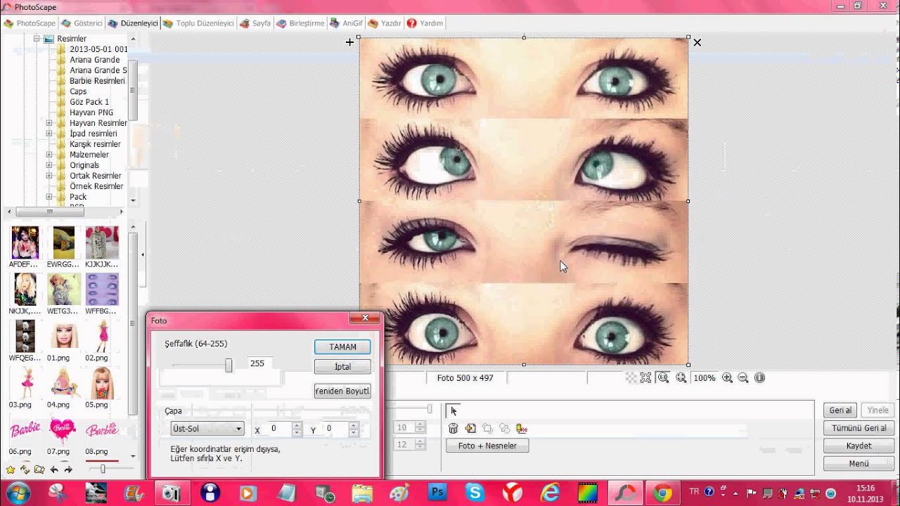 PHOTOSCAPE-GÖZ RENKLENDİRME - YouTube