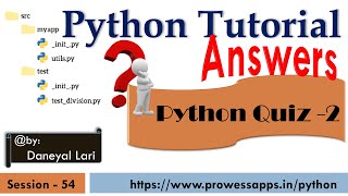 Python Quiz-2 Answer with Explanation | Python Tutorial in Hindi | #54