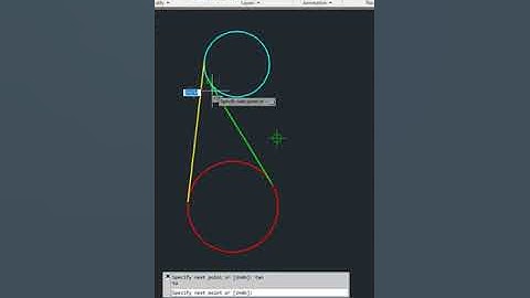 AutoCad #12 Tips - Draw Line Tangent between two Circle #shorts #autocad