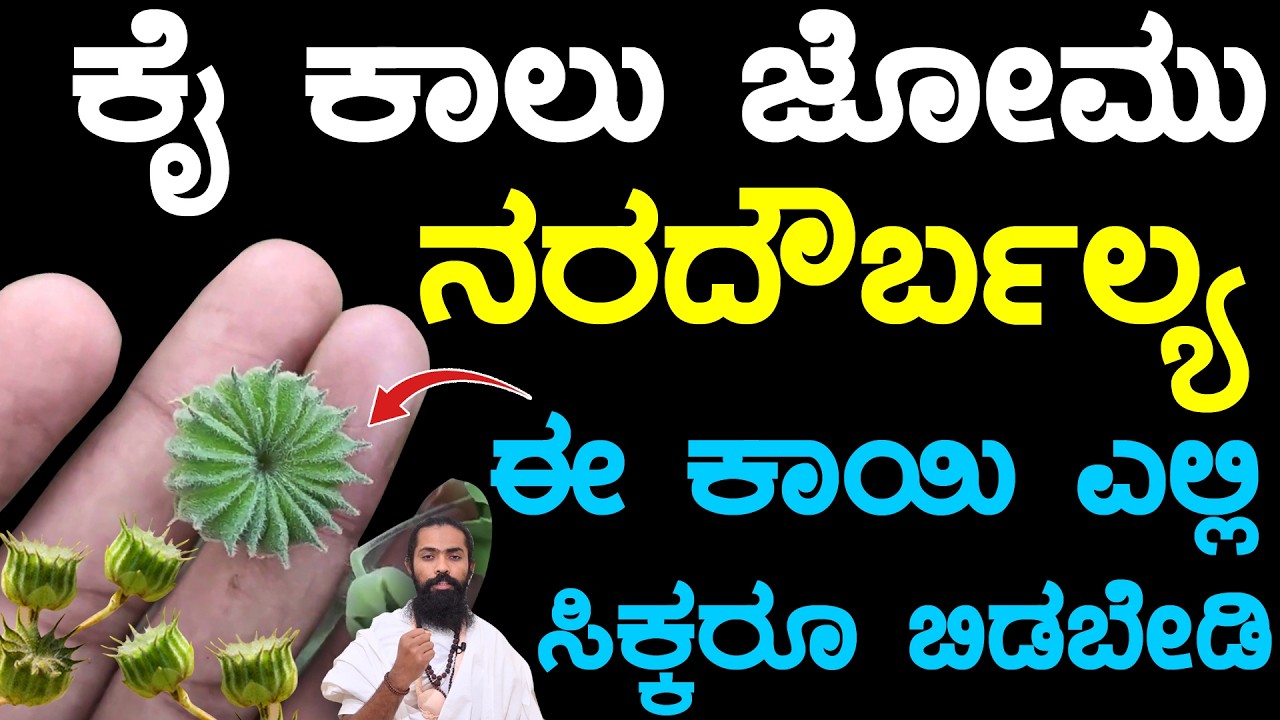 ಕೈ ಕಾಲು ಜೋಮು | ನರಗಳ ದೌರ್ಬಲ್ಯಕ್ಕೆ ಮನೆಮದ್ದು | kai kalu jomu hidiyodu in kannada | numbness in hands