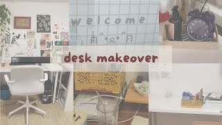 aesthetic desk makeover ♥ pinterest inspired, kind of cozy & organized