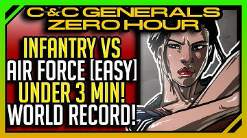 C&C Generals ZH: Infantry vs Air Force EASY in UNDER 3 MIN!