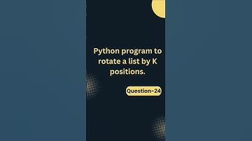Rotate a list by K positions#python#coding