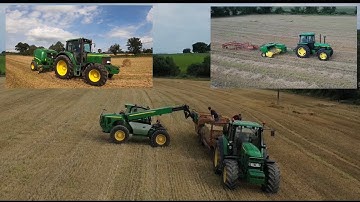 BALING STRAW, ROUNDS & SQUARES. FLAT 8 LOADING