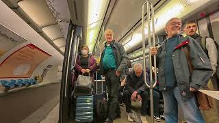 Parisian Metro Bercy station to Trocadero Line 6 green.