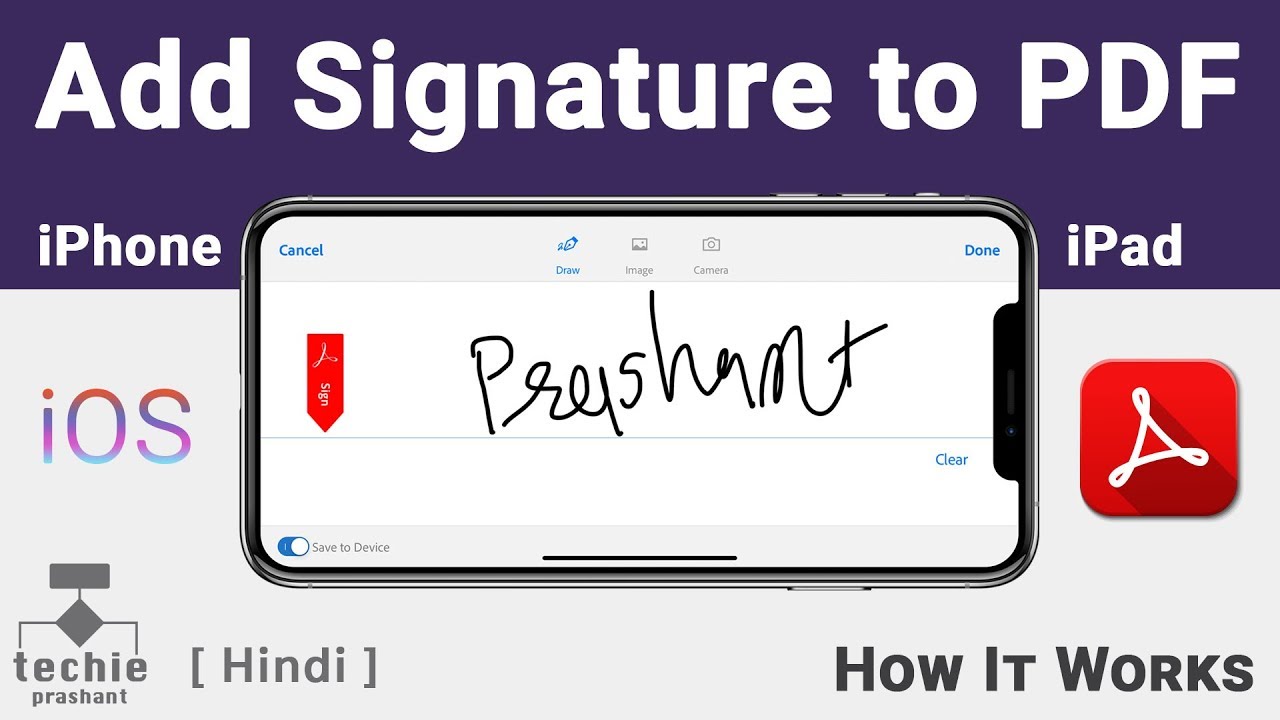 Sign A Pdf Document On Iphone Add Signature To Pdf File Pdf Signature Adobe Pdf Reader Iphone Youtube