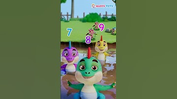 Ten Little Dino | Nursery Rhymes & Kids Songs | Happy Tots #nurseryrhymes #childrensongs