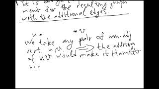 Ore's theorem about Hamiltonian graphs | graph theory