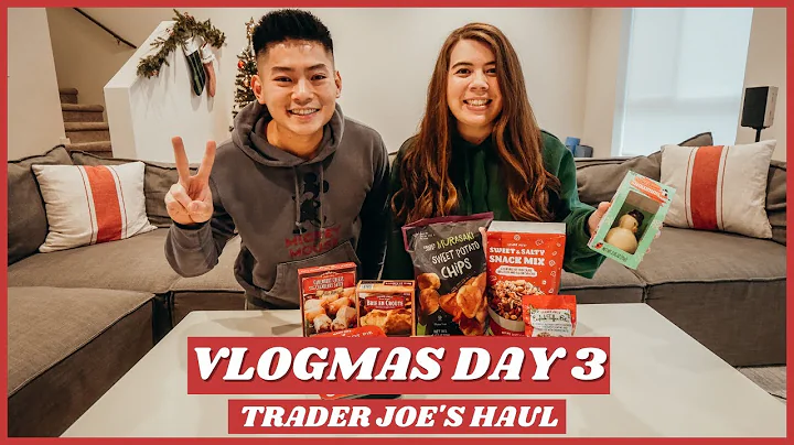 TRADER JOE'S HOLIDAY HAUL & TASTE TEST | VLOGMAS DAY 3