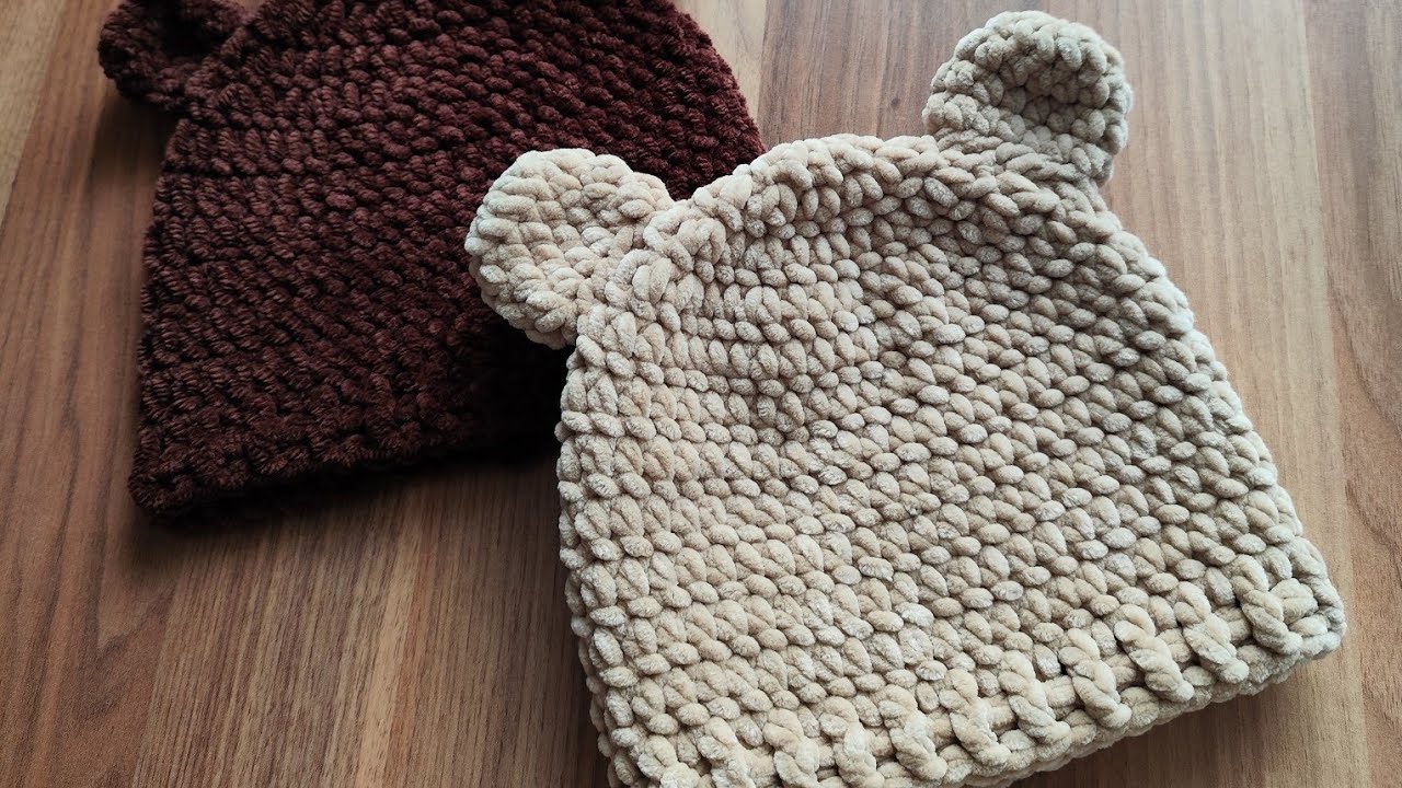 ✅Herkesin Sorduğu Tığ İşi Kulaklı Şapka // Kadife İpten Şapka Yapımı 