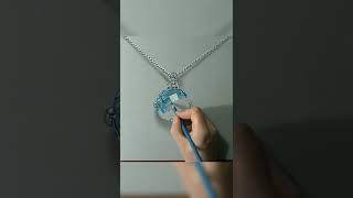 Hyper Realistic Necklace Drawing#shorts Hyper Realistic Necklace Drawing#shorts