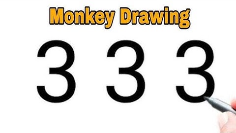 How to Draw Monkey 🐒 From Number 33 || Monkey Drawing Easy || Animals Drawing || Number Drawing
