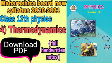 4) Thermodynamics class 12th physics notes